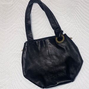 Danielle Lehavi Black Leather Shoulder Tote